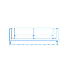 Furniture Loveseats Como 80 Inch Sofa Digital Sketch Svg Design, Free Vectors File